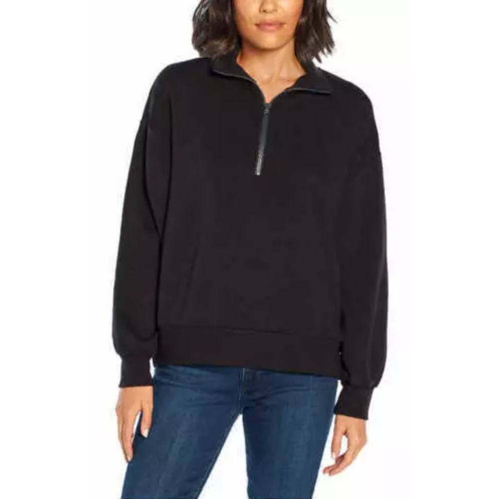 Three Dots Cozy Super Soft Quarter Zip Pullover Sweater Top Size S Relaxed Fit